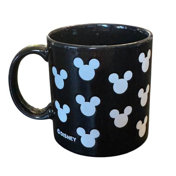 Disney Other - Disney Black Mug with White Mickey Mouse Heads